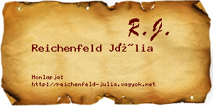 Reichenfeld Júlia névjegykártya